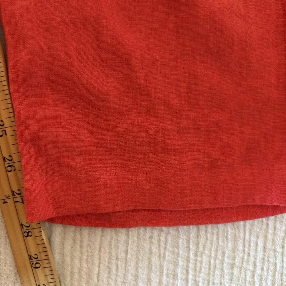 Europann Pants Mens Nantucket Red 40 x 28 100% Linen Chino Straight Lightweight